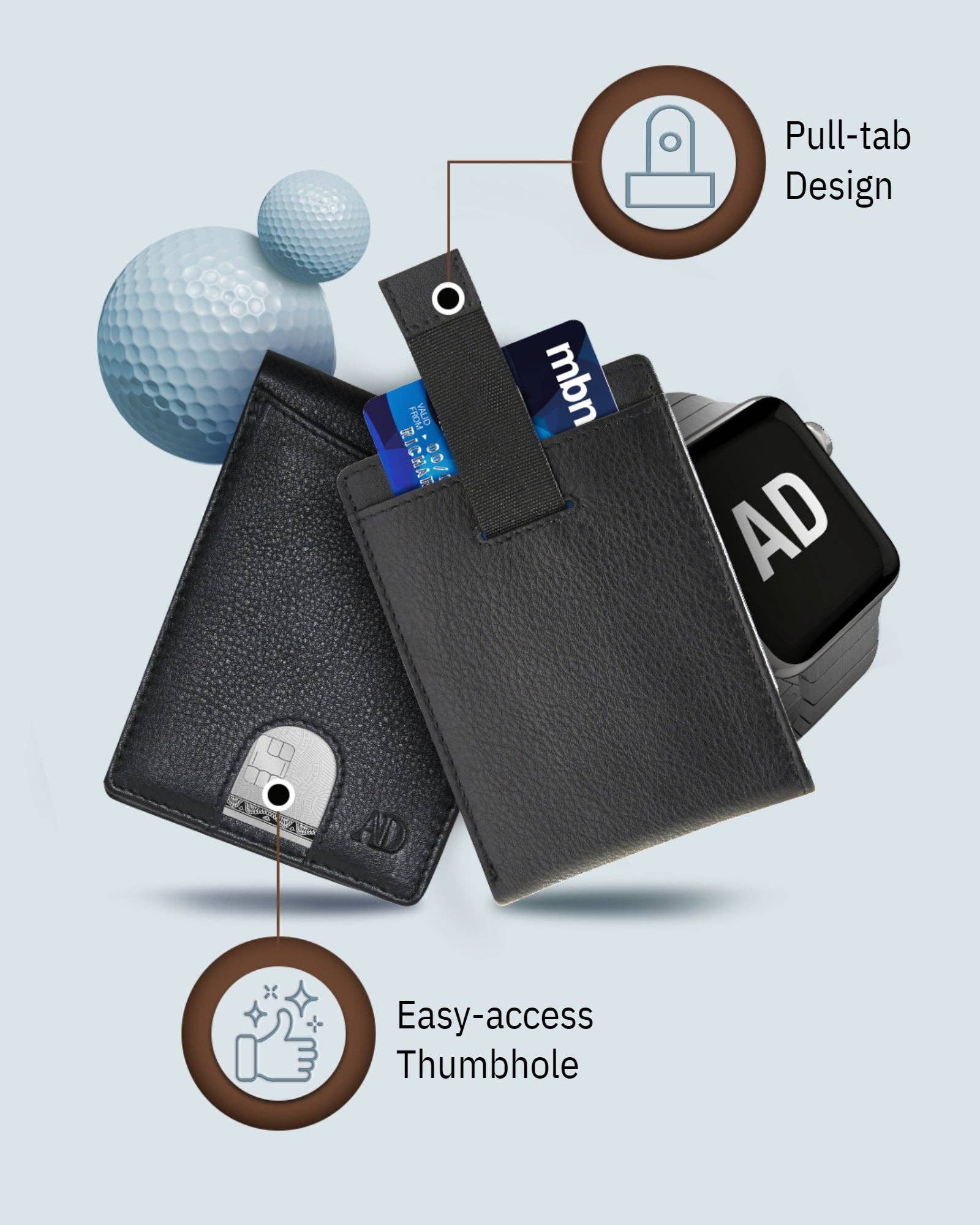 Access Denied Accessories - Vente Portefeuille – homme - Portefeuilles Bifold pour Hommes Portefeuille Mince en Cuir RFID avec Sangle de Tirage27