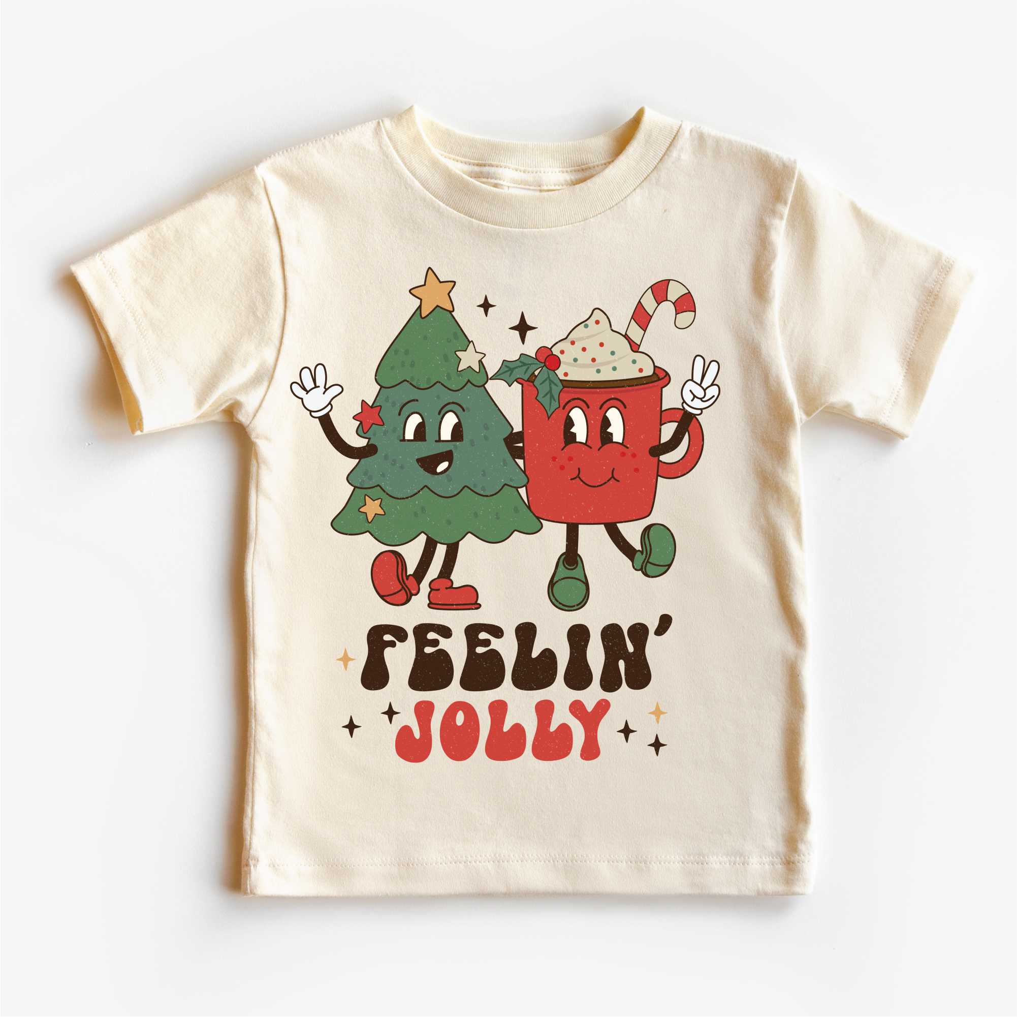 Madi Moosh - Wholesale Screen Printed T-Shirt - Kids - Feelin Jolly Christmas T-Shirt - Kids Tee0