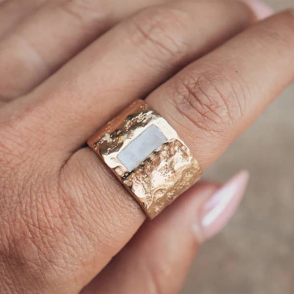 Intuition Ring || Moonstone for wholesale by bahgsu jewels