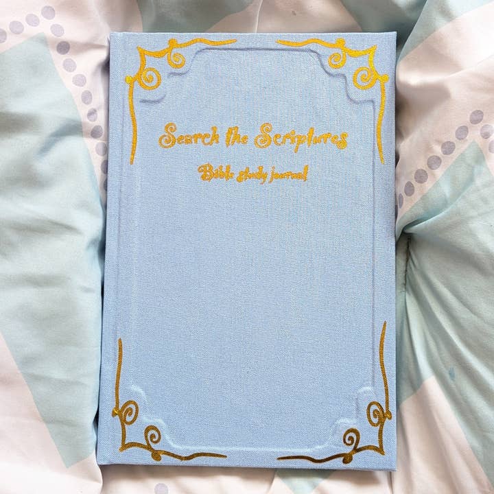Search the Scriptures” – Handcrafted Bible Study Journal for Daily Devotions for wholesale by Made in His image
