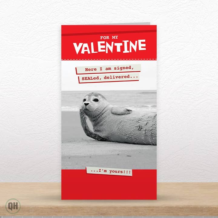 Hier bin ich unterschrieben, versiegelt... - Lustige Valentinstagskarte für den Großhandel von Quitting Hollywood