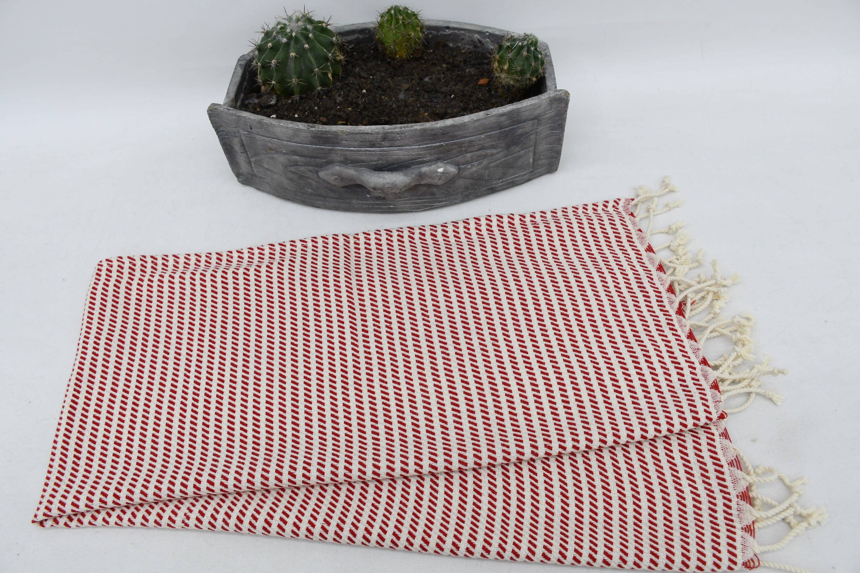 Organic Turkish Towels - Wholesale Tea Towel - Turkish Hand Towel, Elegant Red Dish Towel5