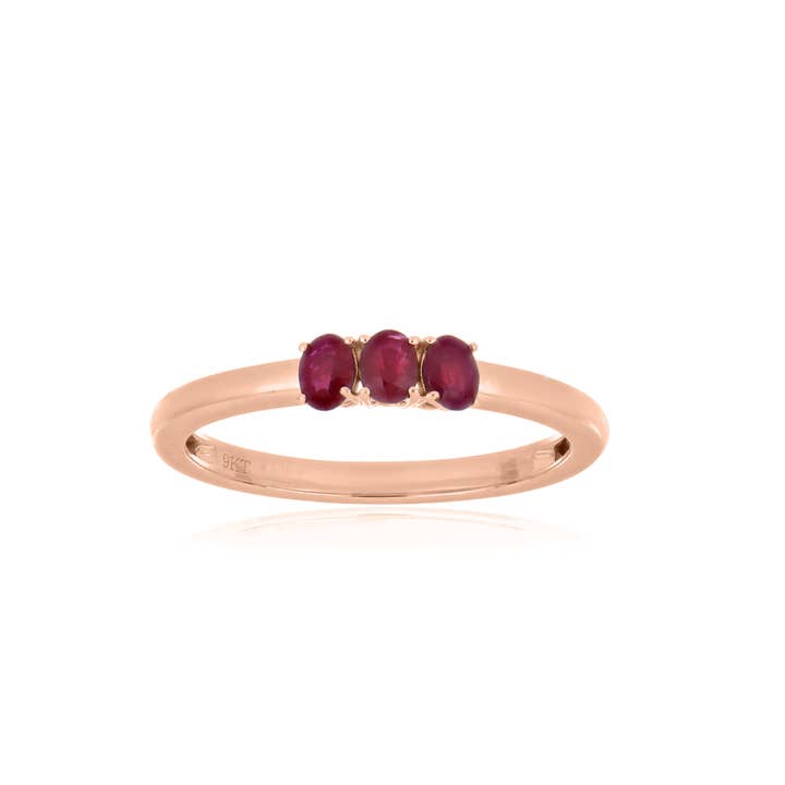 Birmaanse Robijn 0,70ctw Ring in 9KT Roségoud voor wholesale door Jaipur Jewelry