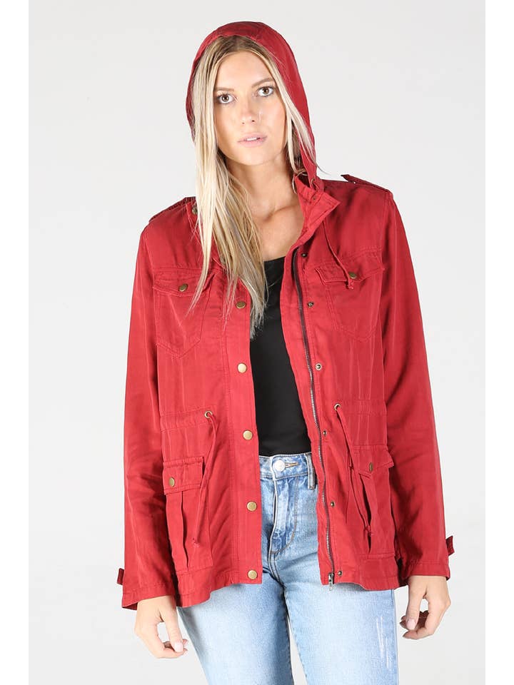 ANGIE - Vente Veste – femme - VESTE UTILITAIRE EN TENCEL SJ629-ASIS