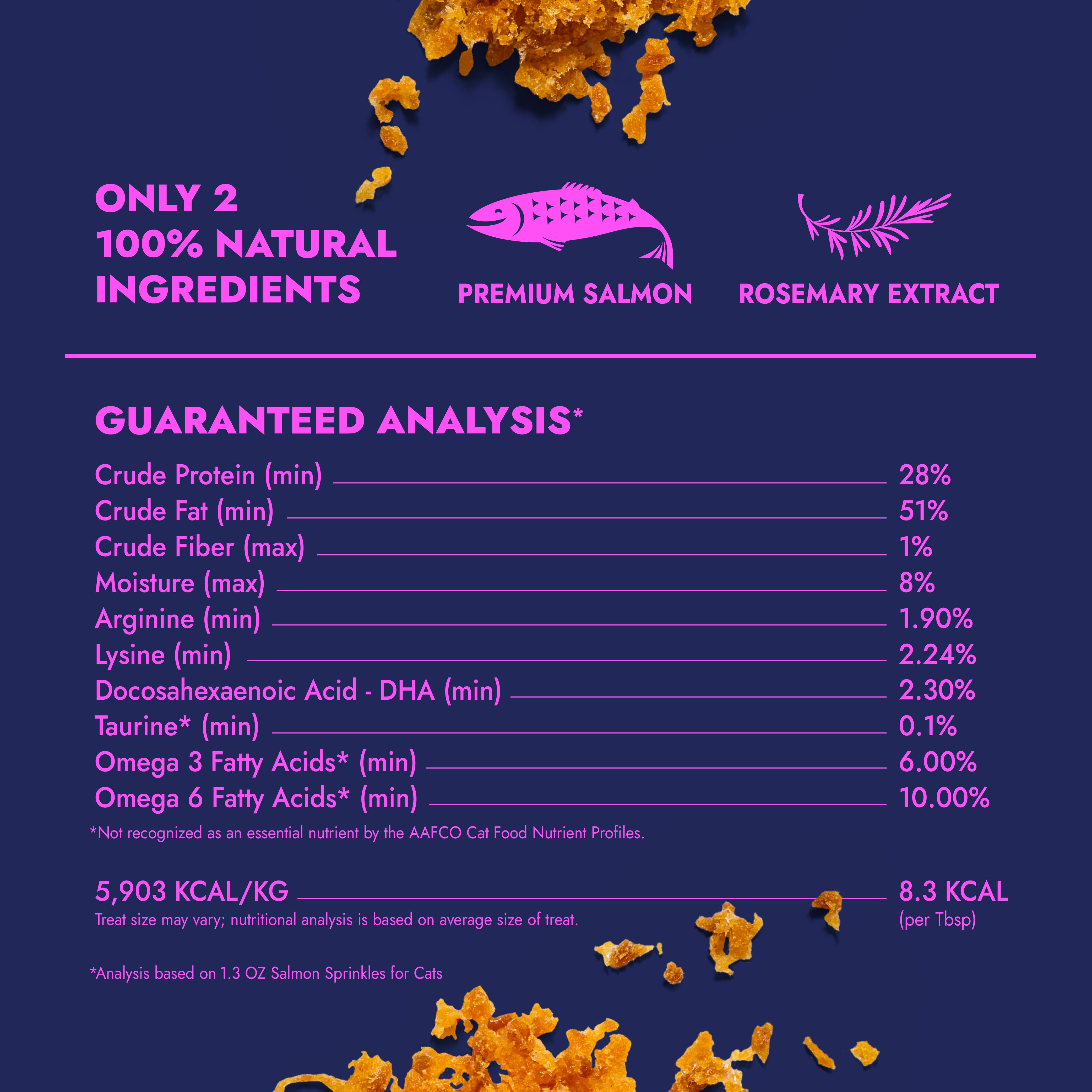 Finfare Pet Foods - Wholesale Pet Treats - Cat - Freeze-Dried Salmon Sprinkles (Topper) for Cats, 1.3oz2