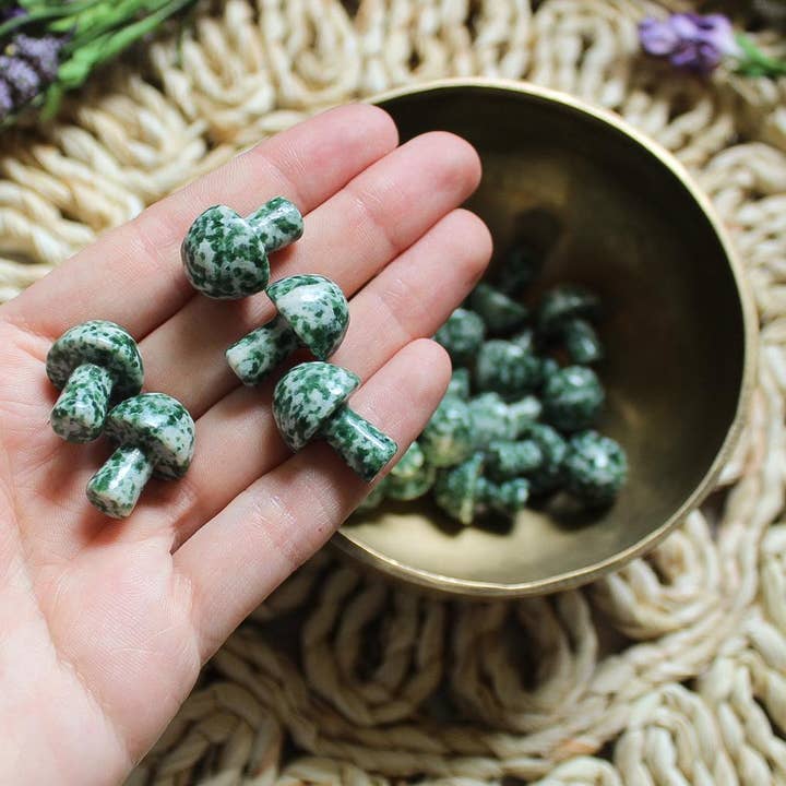 Tree Agate Mini Mushroom (Crystals & Stones) for wholesale by Pebble House