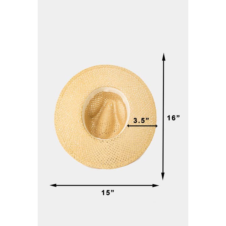 NT Chapeau de soleil en toile de panier naturel en vente sur Faire1