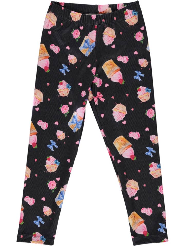 SVART PS23S005006/A - Svarta leggings med färgade muffins för wholesale på Faire