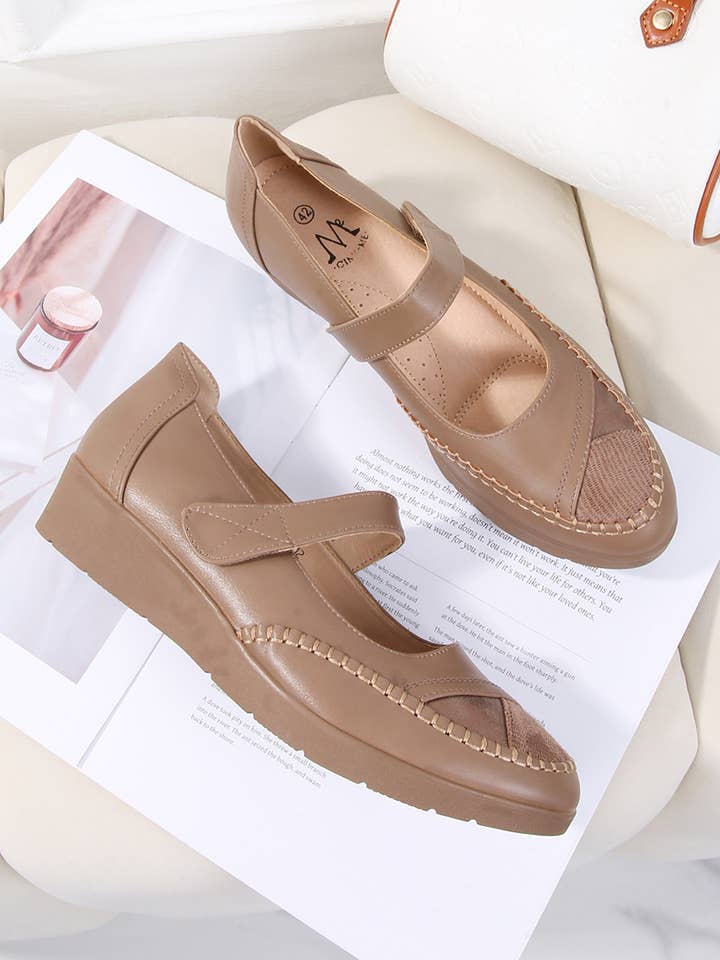 BELLICY / Cink-me - Wholesale Sandals - Women's - DM890-2, Wedge sandals in two-tone faux leather/lizard3