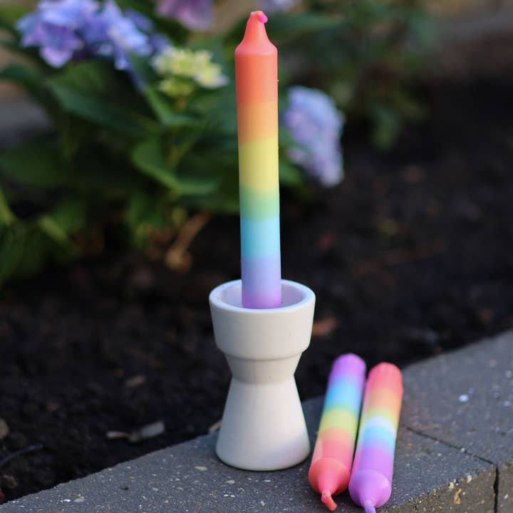 Dippy - Wholesale Tapered Candle/Candlestick - Rainbow Collection