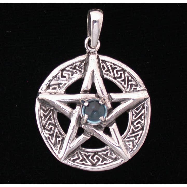 Ciondolo a forma di pentacolo in argento Sterling con bordo celtico per la vendita all'ingrosso da parte di Zeppo Merchandisers Inc