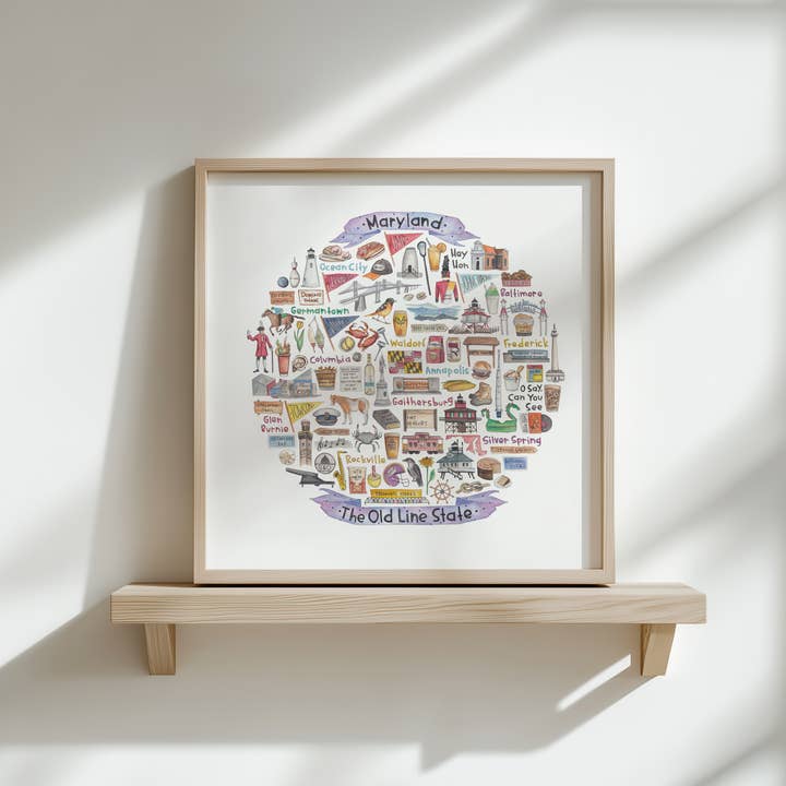 Green Blanky Studio - Wholesale Art print - Maryland Icon Watercolor Print1