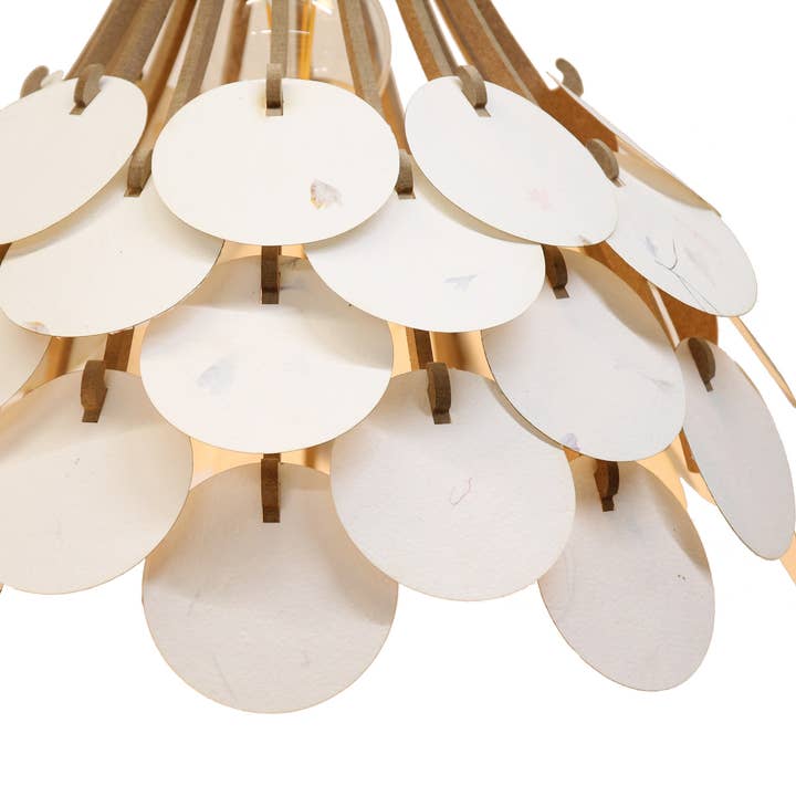 RIF Luminaires - Wholesale Chandelier/Hanging Light - Hanging lamp, wood and craft paper, H45 cm4