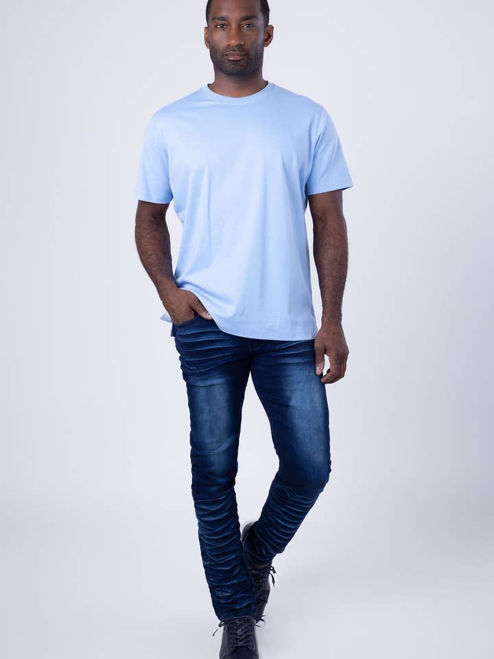 Men's Crumpled Effect Premium Denim Jeans 4JE14 for wholesale by BARABAS