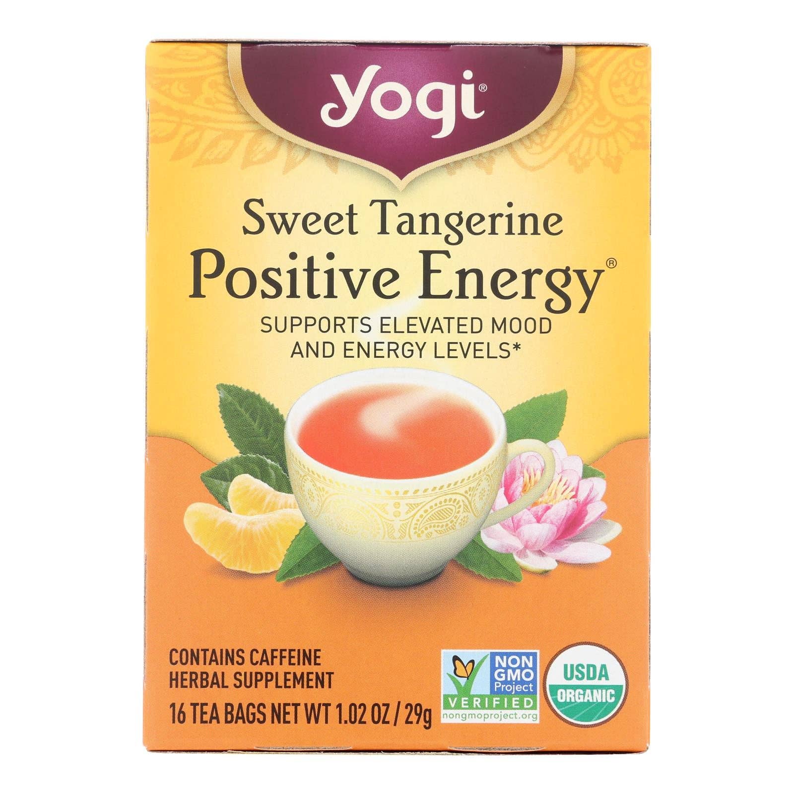 Everyday Supply Co - Wholesale Tea Bags - Yogi Positive Energy Sweet Tangerine Tea, 16 Bags, 6-Pack0