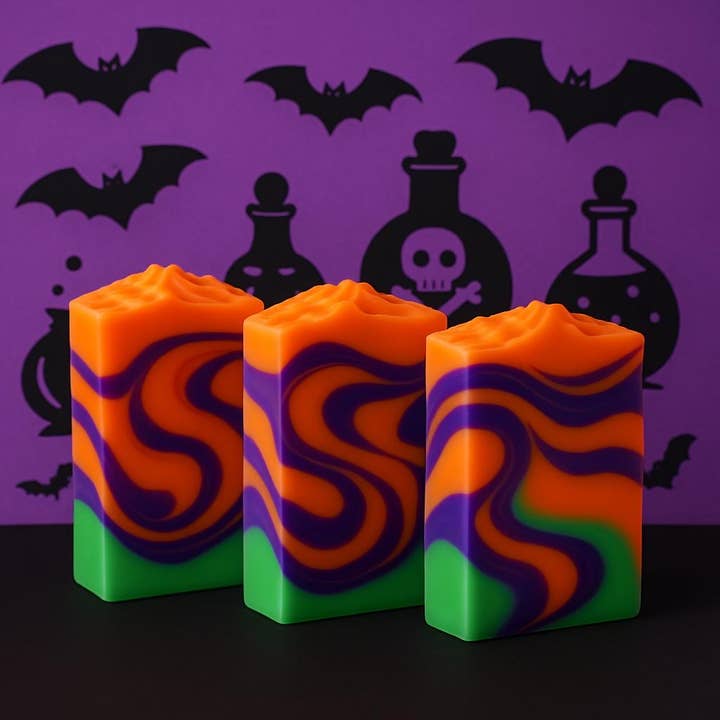 Priscila Leen Arts at Florida Soap Candle - Wholesale Bar Soap - Florida Soap Candle Halloween Handmade Soap Bar, Orange 4