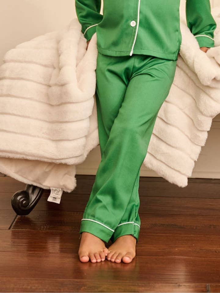 Charlie Satin Separates - Pantalones verdes para venta al por mayor de Sugar Bee Clothing