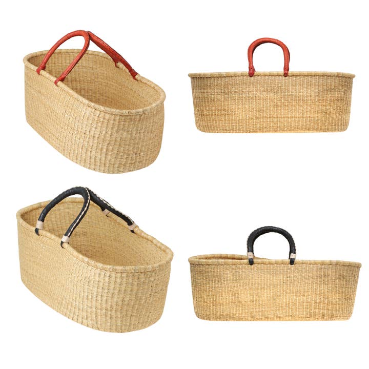 Weave and Sew - Wholesale Bassinet – Baby - Baby Moses Basket - Natural Flat Style1