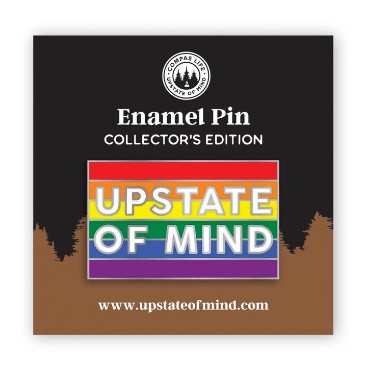 Upstate of Mind Pride Anstecker, emailliert für den Großhandel von Compas Life - Upstate of Mind