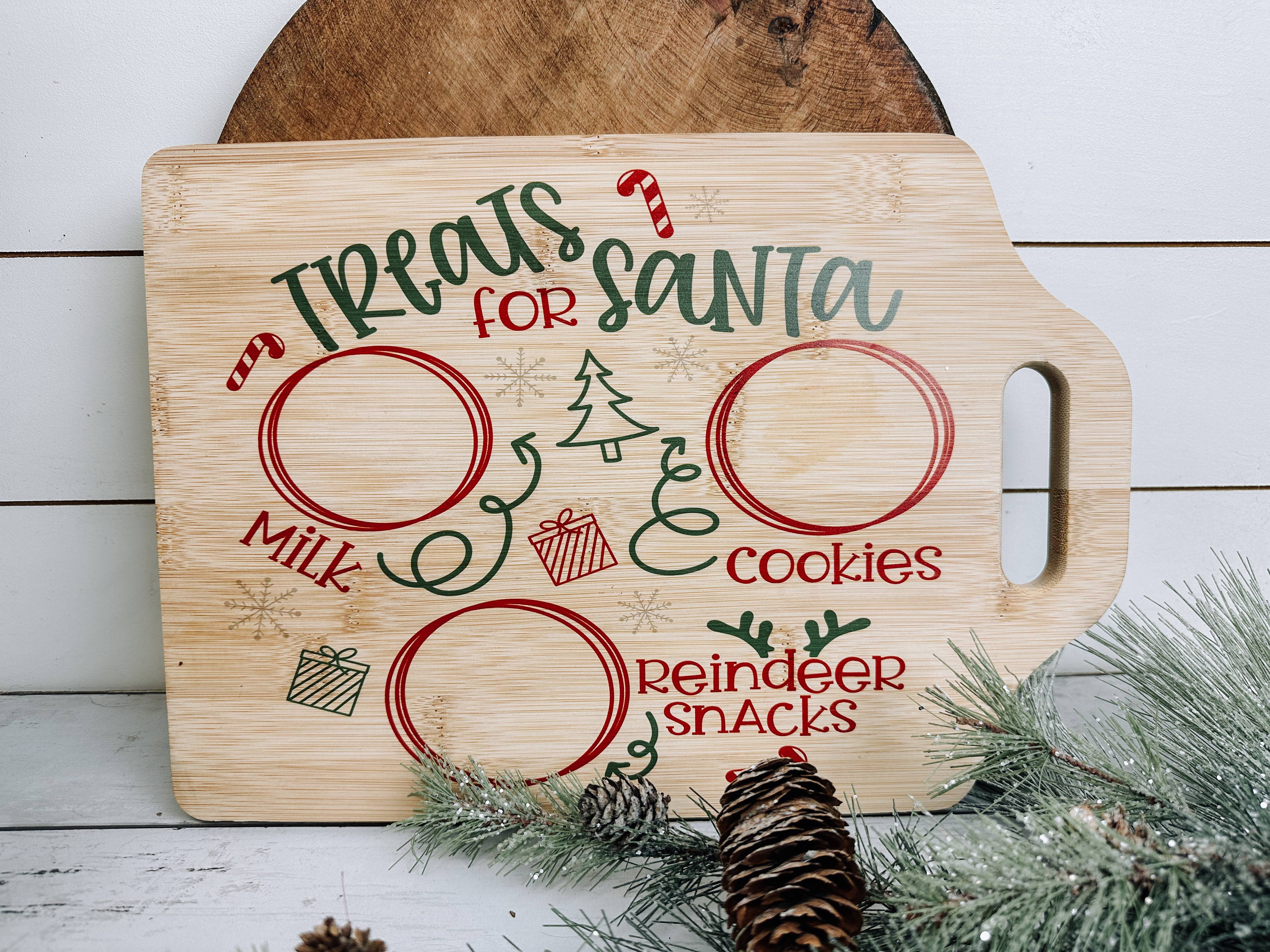 WT Custom Designs - Wholesale Platter - Santa Cookie Tray, Milk and Cookie Platter, Cookies For Sant2