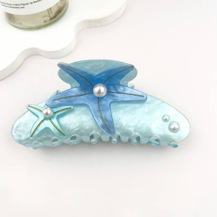 mildstyles - Wholesale Hair Clip - Women's - Iridescent Pearl Starfish Hair Claw Clip – Ocean Fantasy
