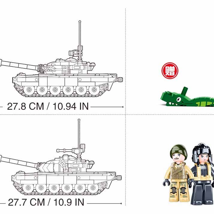 Sluban North America - Wholesale Build-a-Toy - Kids - T-72 Modern Soviet Main Battle Tank M38-B1011 - 770 Pcs2