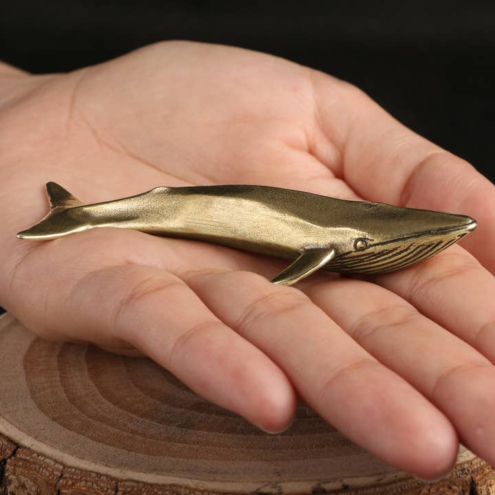 Gemcohub - Wholesale Decorative Figurine - Marine Life Blue Whale Brass Ornament Miniature Model2