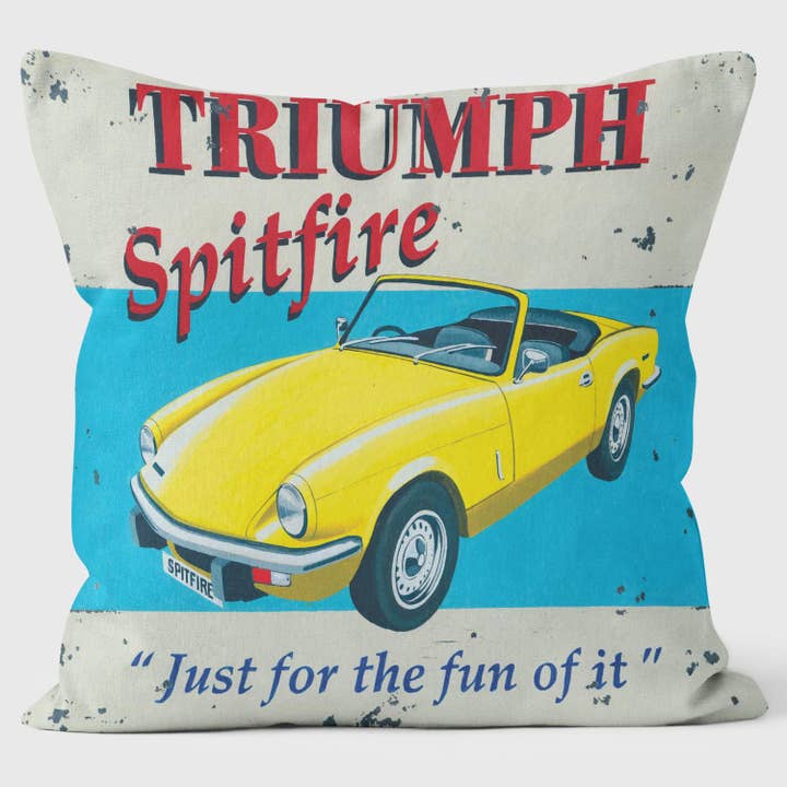 Triumph Spitfire - Martin Wiscombe - Kussen met kunstprint voor wholesale door ART CUSHIONS