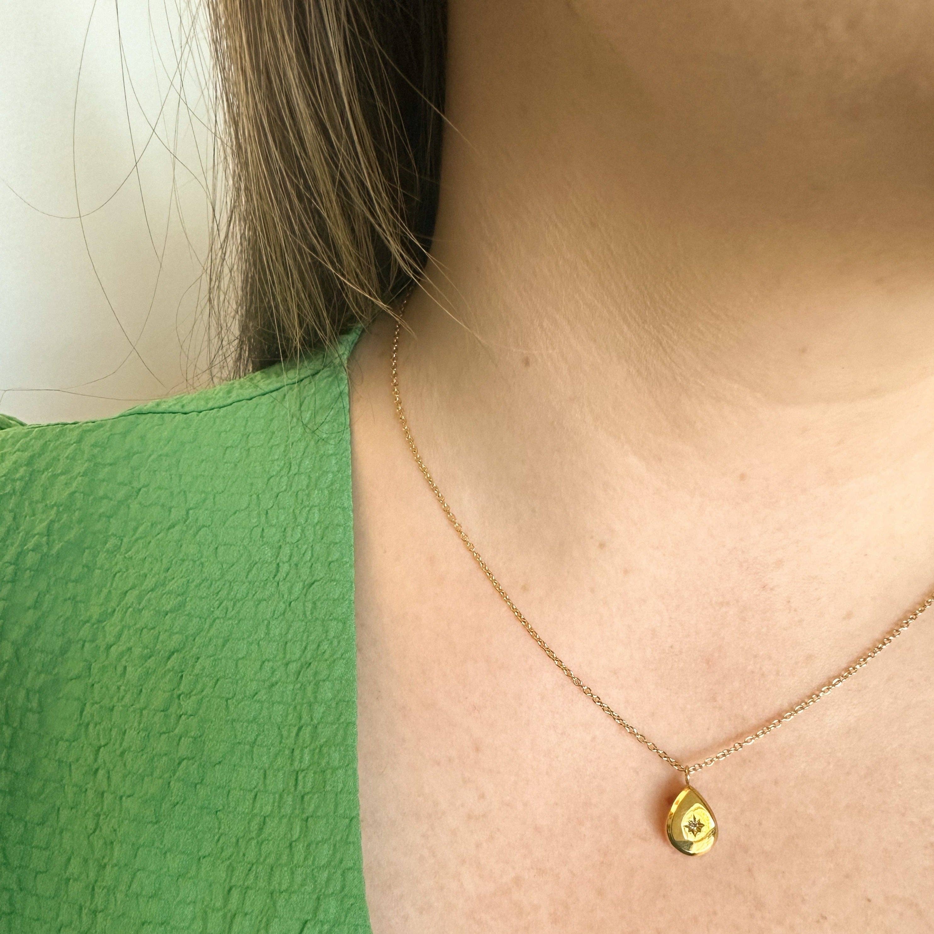 DRIP JEWELRY - Wholesale Pendant/Charm Necklace - Drip in Gold Necklace0