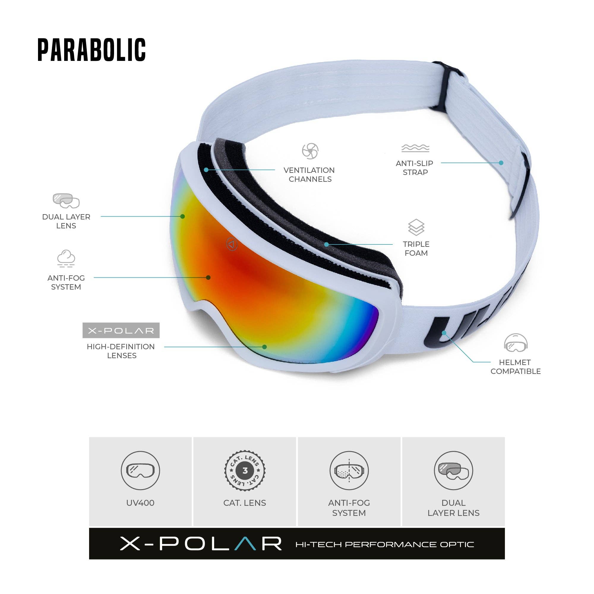 Indicom Brands - Wholesale Sunglasses - Unisex - Parabolic White / Red6