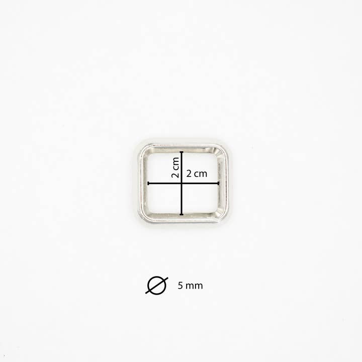 Gifa Accessori - Wholesale Craft Supplies - Rectangular rings in square wire zamak 2 cm
