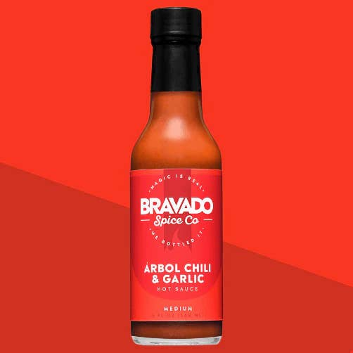 Bravado Spice Co. - Vente Sauces piquantes - Sauce piquante au chili et à l'ail Árbol (paquet de 6)0