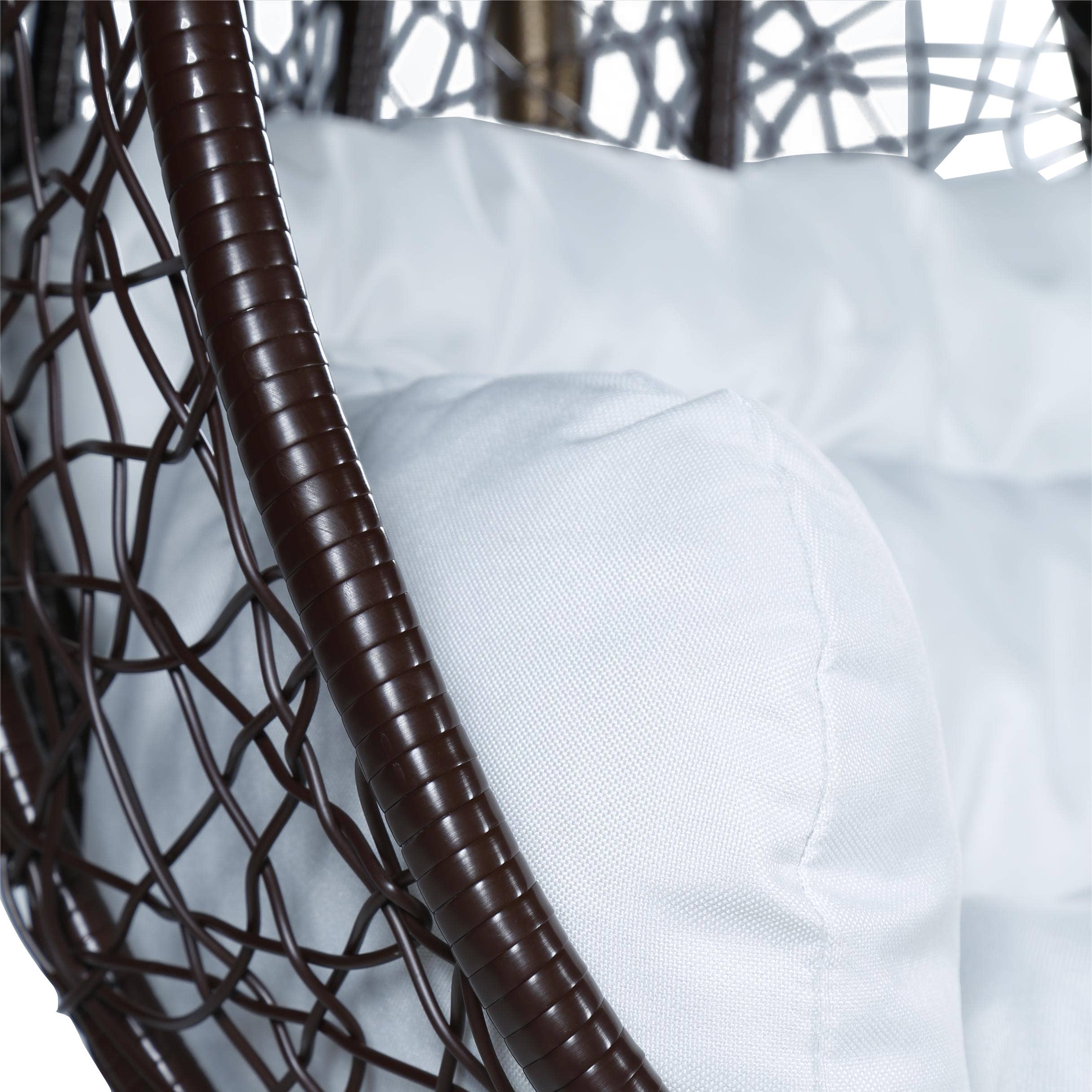 LeisureMod - Wholesale Egg Chair - Recluse Polyethylene Hanging Two-Person Swing Chair6