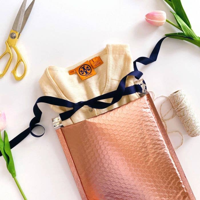 Eleven Fashion - Wholesale Envelopes - 8.5x12 Rose Gold Metallic Poly Bubble Mailers1