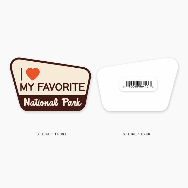 Nice Enough Stickers - Wholesale Sticker - National Park - 3" Name Drop Sticker1
