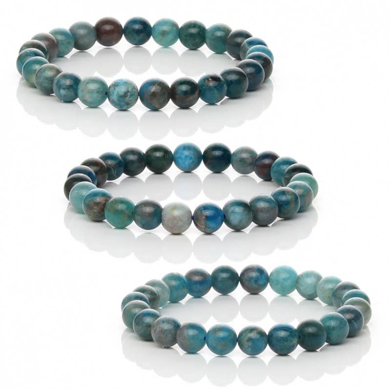 UniArt - Wholesale Cuff Bracelet - Natural blue apatite bracelet3