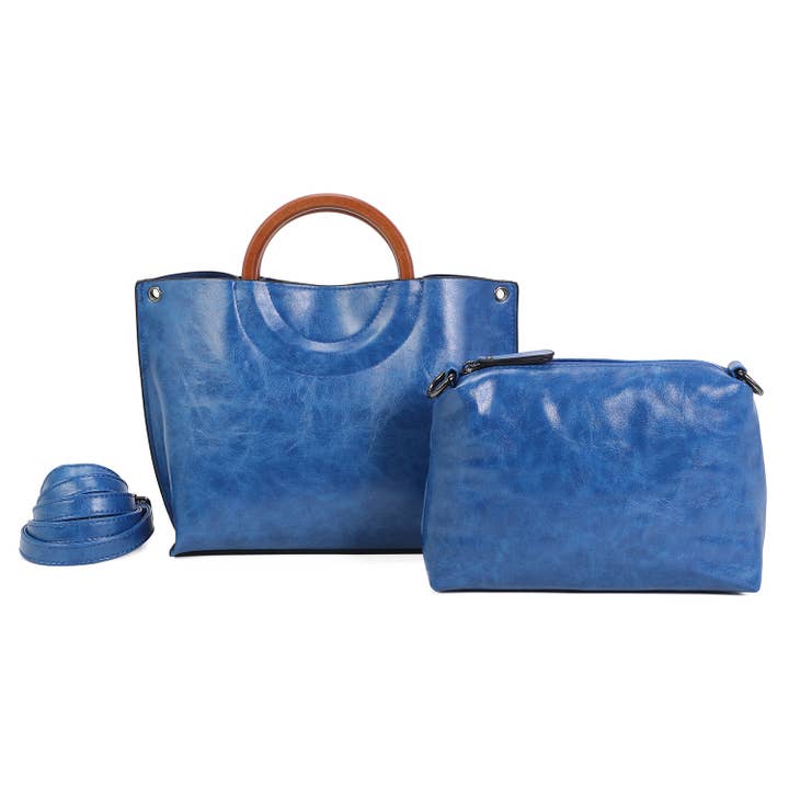 INES DELAURE - Venta al por mayor Bolso con asas - Mujer - Bolso dos en uno, asas redondas, correa de hombro extraíble