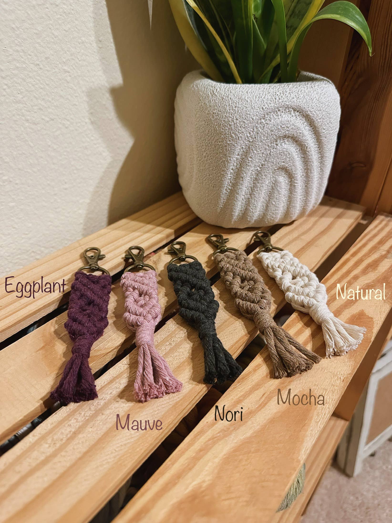 Birch + Being - Wholesale Keychain - Women's - Macrame Fiber Keychain | Boho Accessory3