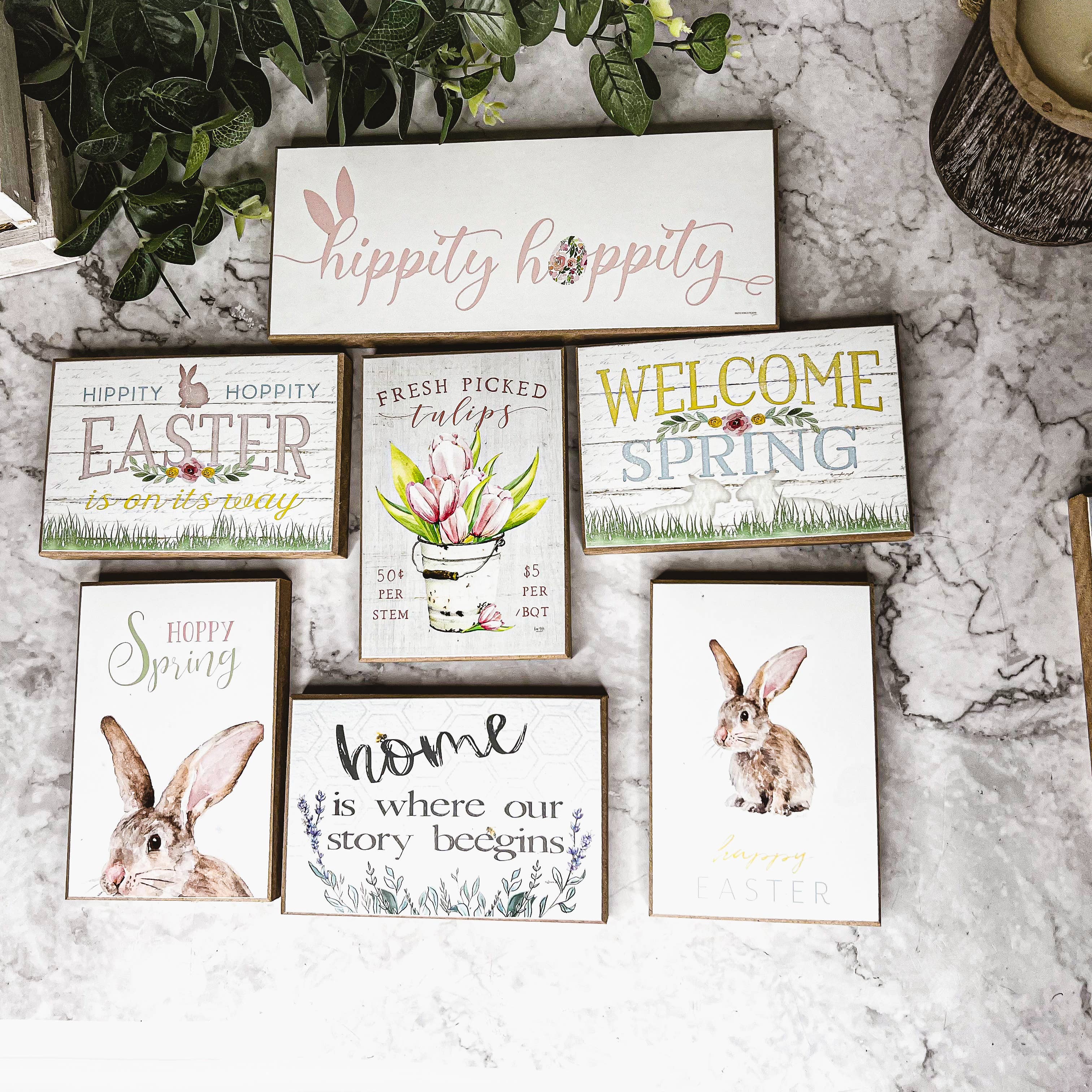 Gia Roma - Wholesale Sign - Easter Home Decor Signs Wooden, Easter Bunny Home Decor17