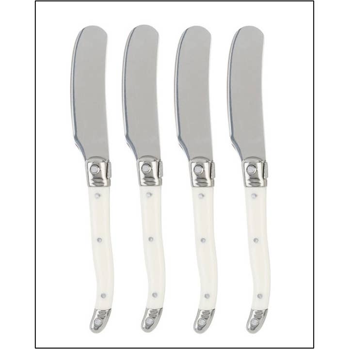 French Home - Wholesale Cheese Spreader - Laguiole 4-Piece Spreader Set with Faux Ivory Handles