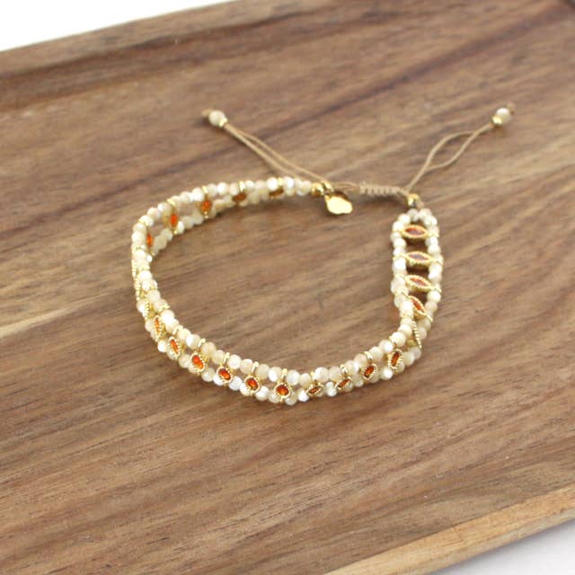 Pretty Persuasions - Wholesale Beaded Bracelet - B25264 Handmade Mini Crystal/Stone Bead Wrap Bracelet2