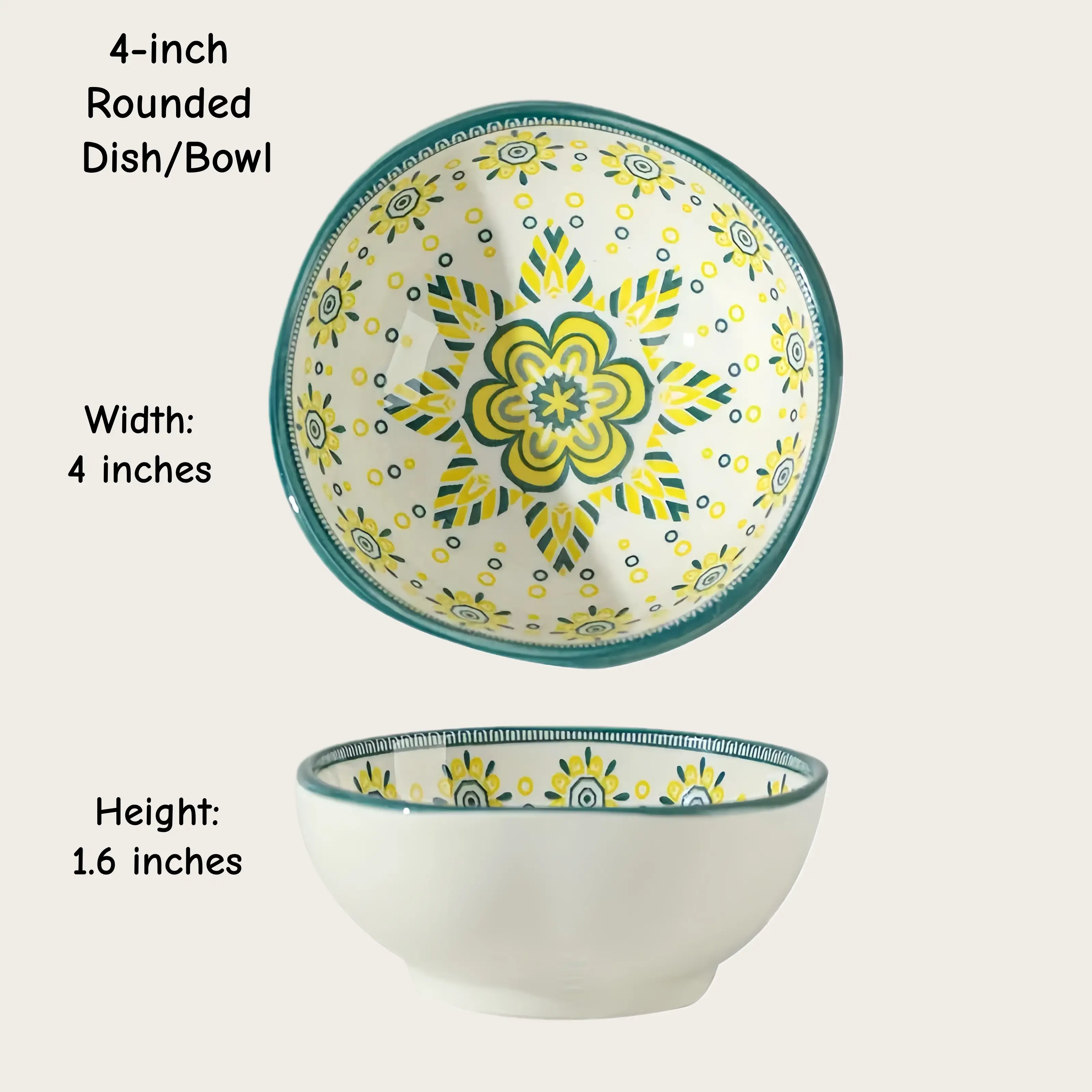 Otterware - Vente Bols à condiments/sauces - Plats à trempette en céramique style marocain (6 styles)31