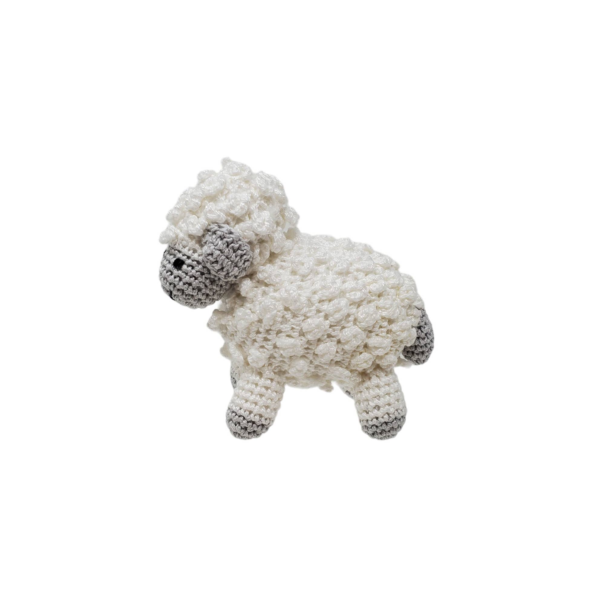 Melange Collection – wholesale Stuffed/plush toy – Kids & baby – Little Crochet Lamb - White2