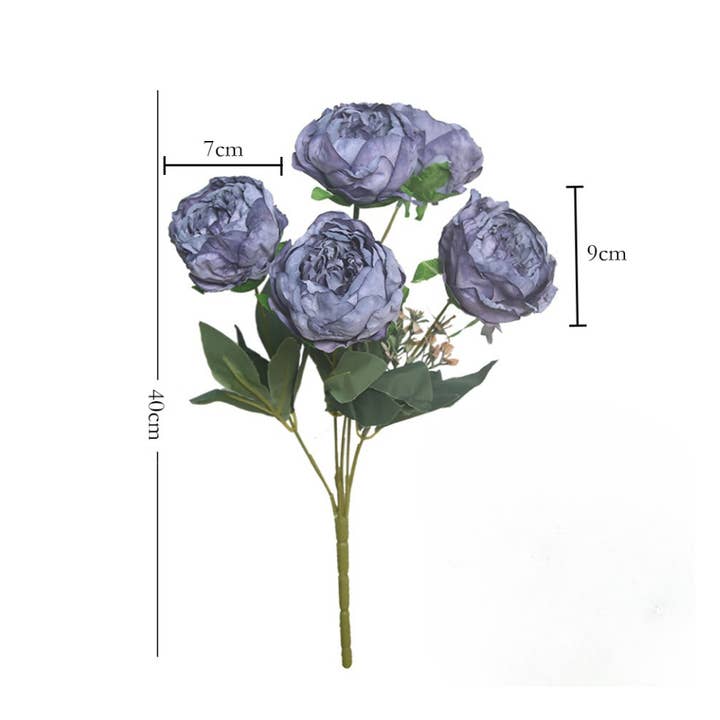 ACNITE(We cover U.S. import duties) - Wholesale Artificial flowers - Silk Peony Flowers bouquet for home decoration vase filler3