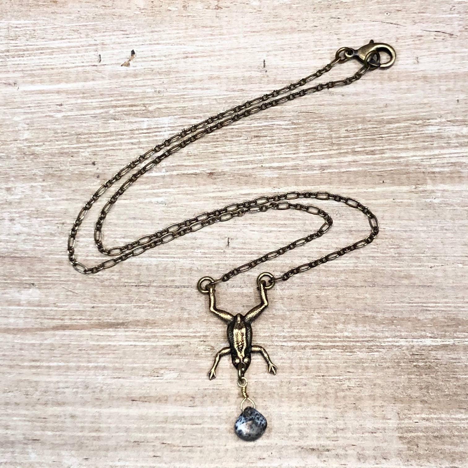 Lorraine Frances Jewelry - Wholesale Pendant/Charm Necklace - Frog Necklace With Gem1