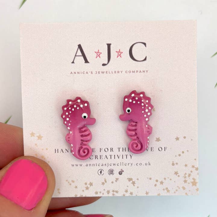 Raspberry Pink Ombre Seahorse for wholesale by Annica’s Jewellery Co