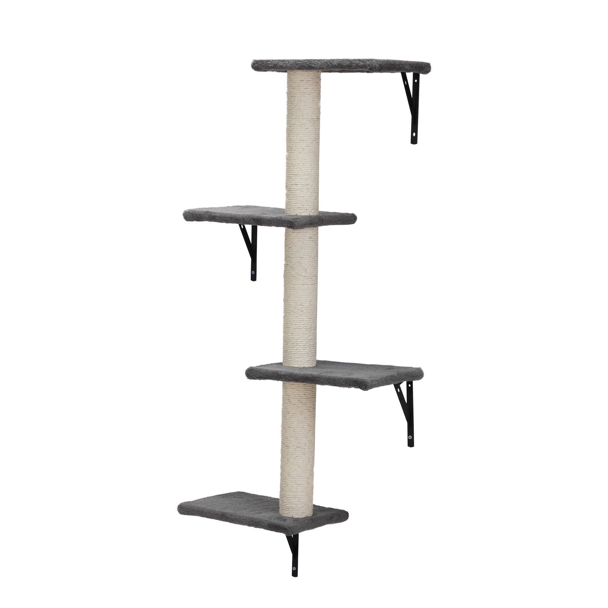 Hard Rock Health Stores - Wholesale Pet Scratcher - Cat - 5 Pcs Wall Mounted Cat Climber Set;  Floating Cat Shelves and Perches;  Cat Activity Tree with Scratching Posts;  Modern Cat Furniture30