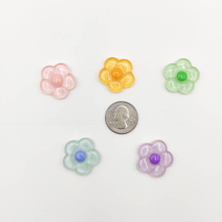 SChandworks - Wholesale Embroidery/Cross Stitch Supplies - Floral (glow in the dark) Resin needle minders5
