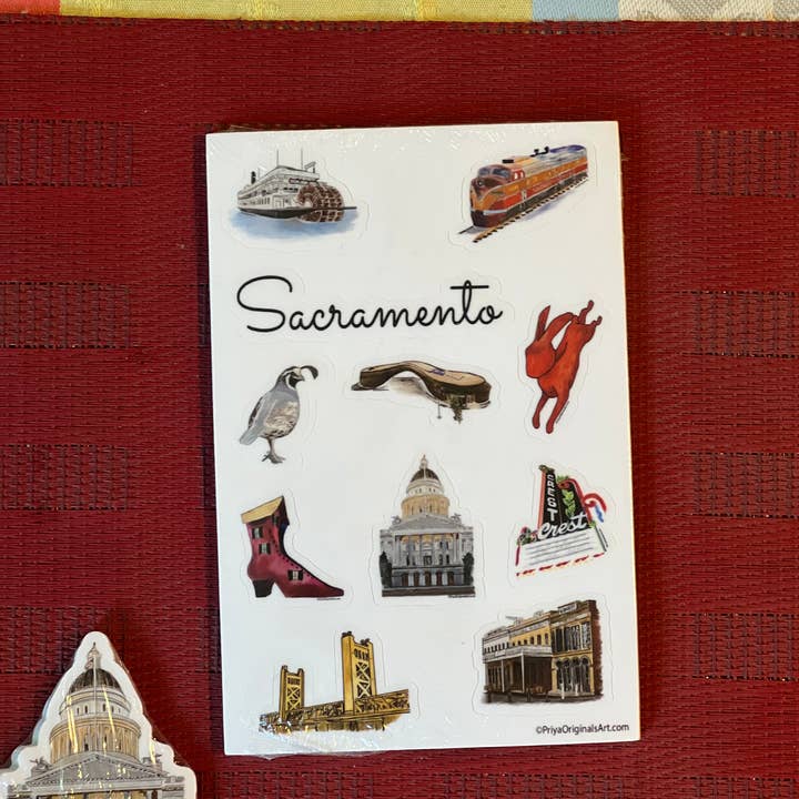 PriyaOriginalsArt - Wholesale Sticker - Sacramento city - sticker sheet1