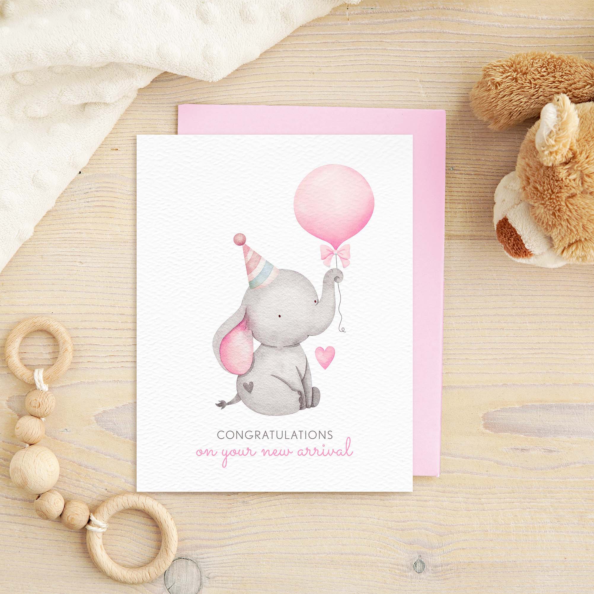 Blue Thistle - Wholesale Baby Card - New Baby Card, Congratulations, Baby Shower, Pink, Baby Girl3